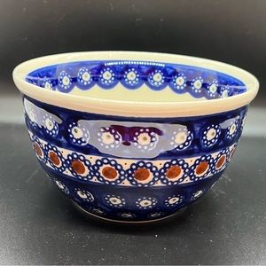 Polish Boleslaweic Pottery Serving Bowl